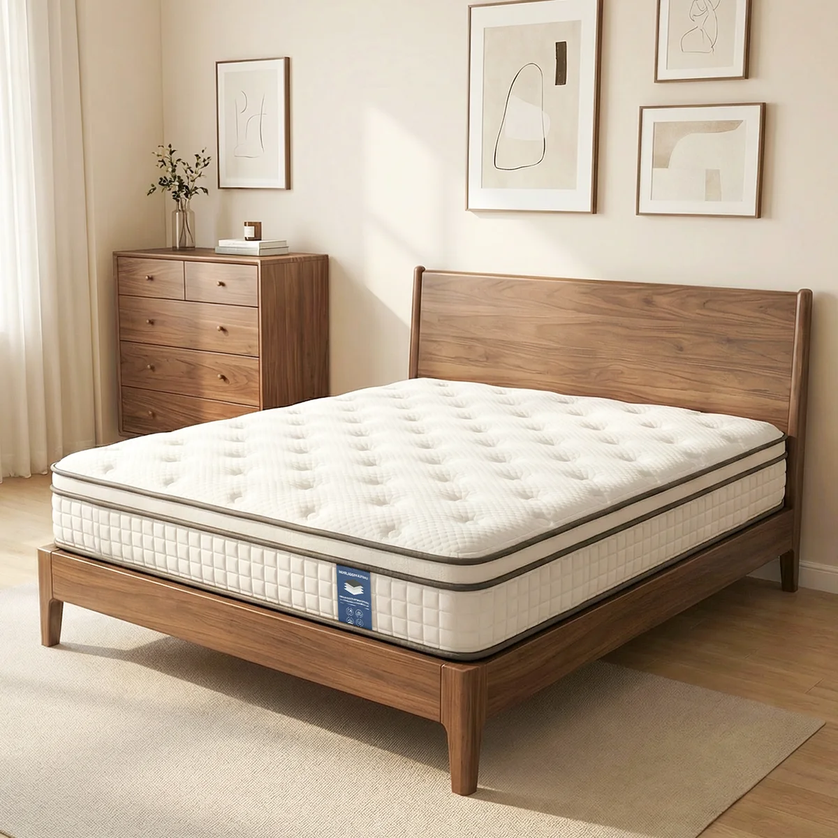 SKSBTF CD04 90/140/160/180x200cm Federkernmatratze Taschenfederkernmatratze 25cm H3 - 7 Zonen mit Diatomschaum & orthopädischer Unterstützung