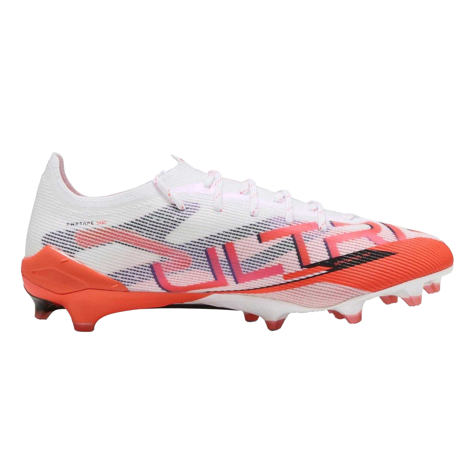 Puma Herren Ultra 5 Ultimate Rasen-Fußballschuhe (Weiß/Rot)