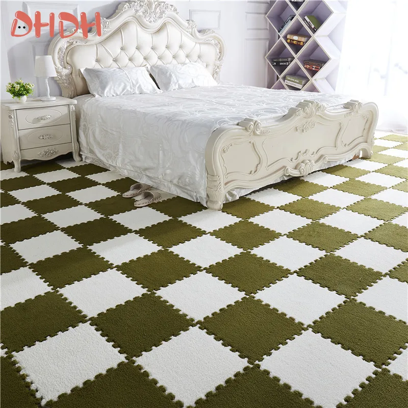 10-60PCS Weiche Plüsch kinder Matte Baby Spielen Matte Baby Spielzeug Eva Schaum Puzzle Teppich Im Kinderzimmer warm Halten Playmat 30*30*1CM