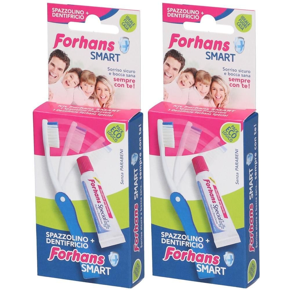 Forhans Smart Kit Spazzolino+Dentifricio 2x1 pz Set combinato