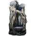 Rainforest 52" Rustic Waterfall Outdoor Fountain with Light
