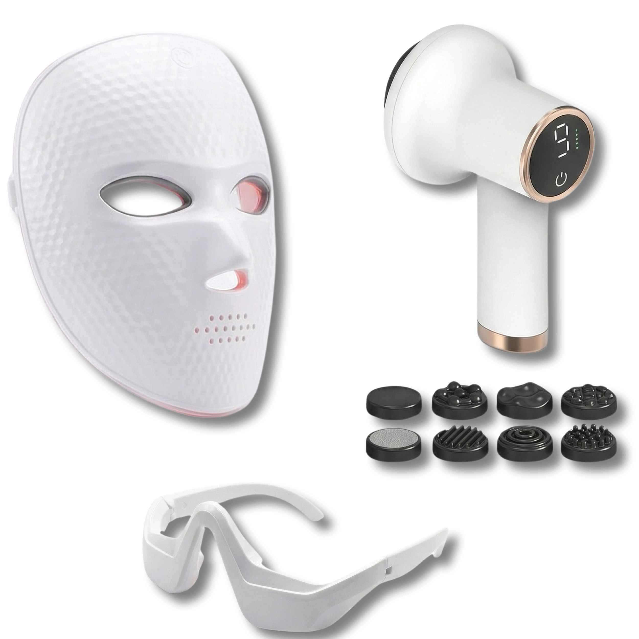 Silhouette – Maschera LED Viso, Oculare Antiaffaticamento e Massaggiat