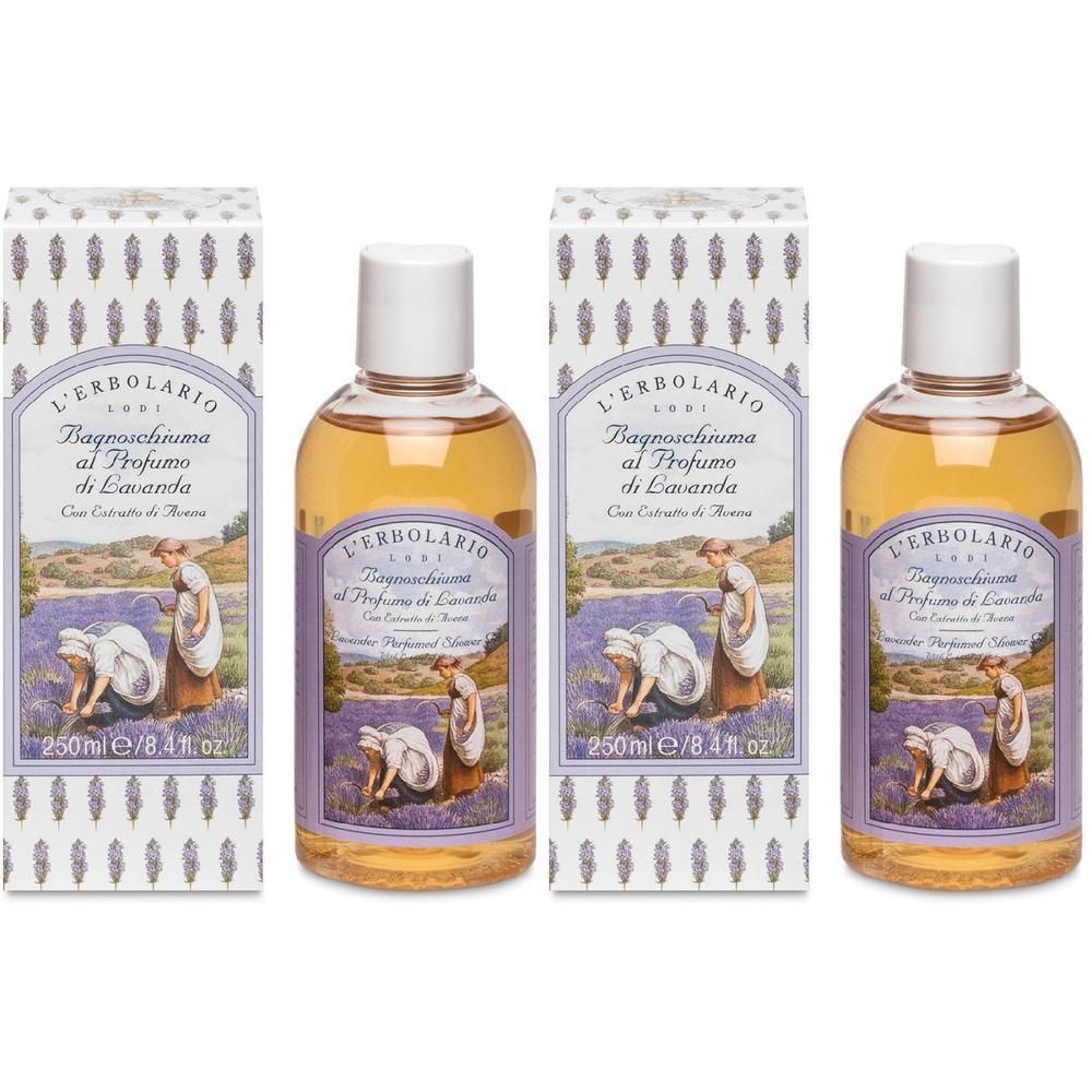 Bagnoschiuma Lavanda Con Estratto Di Avena 2x250 ml Schiuma da bagno