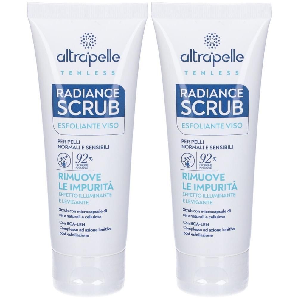Altrapelle Tenless Radiance Scrub Esfoliante Viso Crema 2x75 ml