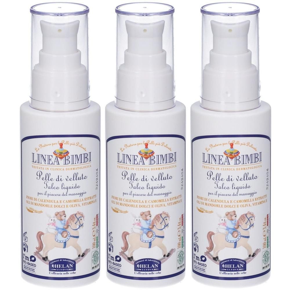 Helan LINEA BIMBI Pelle di Velluto Talco Liquido 3x100 ml