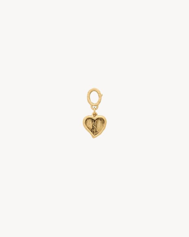 Cassandre Heart Charm - White - Saint Laurent Necklaces