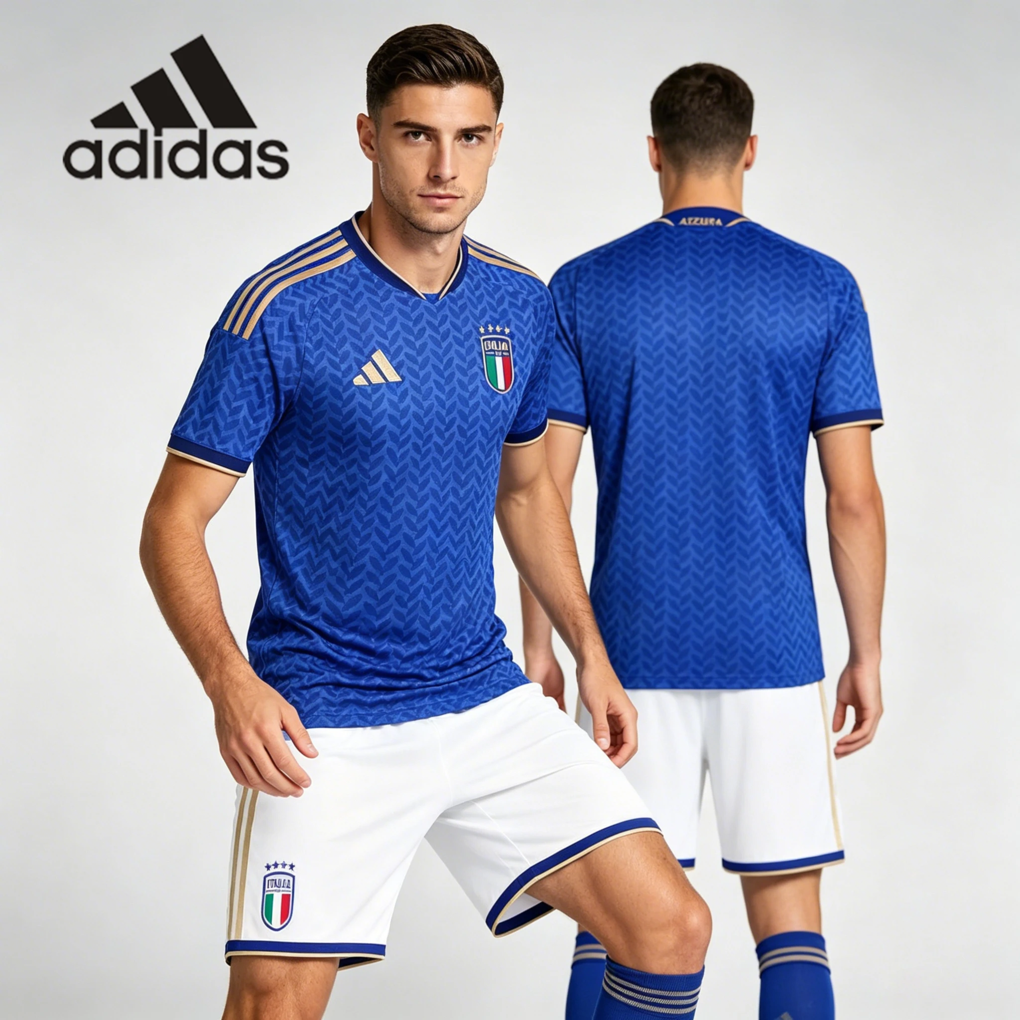 Maillot et short de football domicile pour supporters de l'Italie, Coupe du Monde FIFA 2026, Adidas, taille 26, JL6941+JL6937