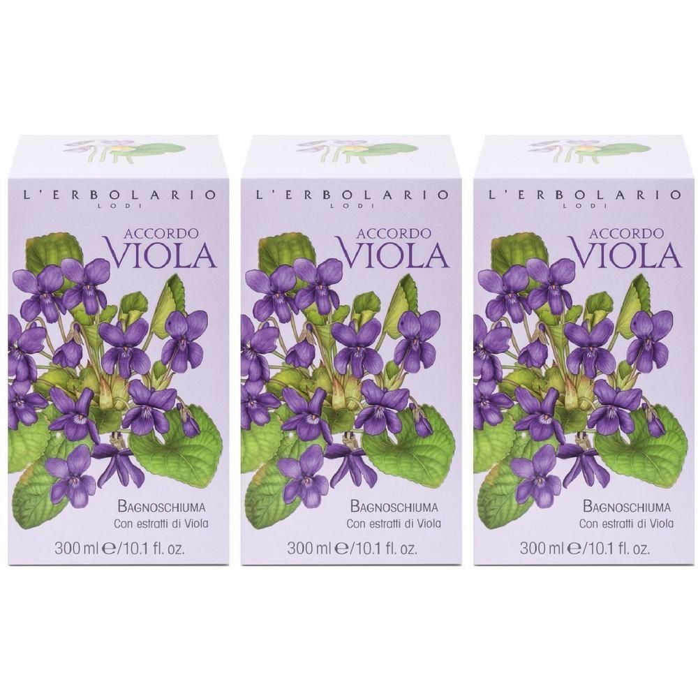 L'Erbolario Accordo Viola Bagnoschiuma 3x300 ml