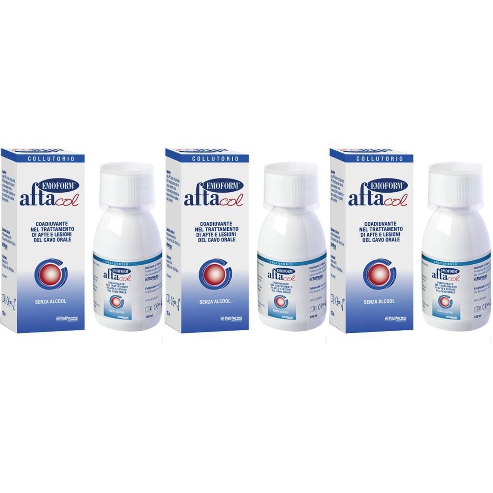 Aftacol Emoform Collutorio Per Igiene Dentale 3x120 ml