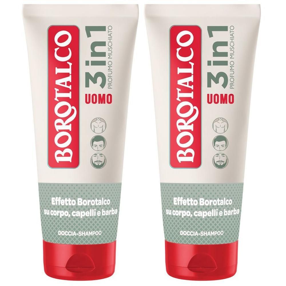 Borotalco Doccia Schiuma Uomo 3 in 1 Muschiato (200mL) 2x200 ml