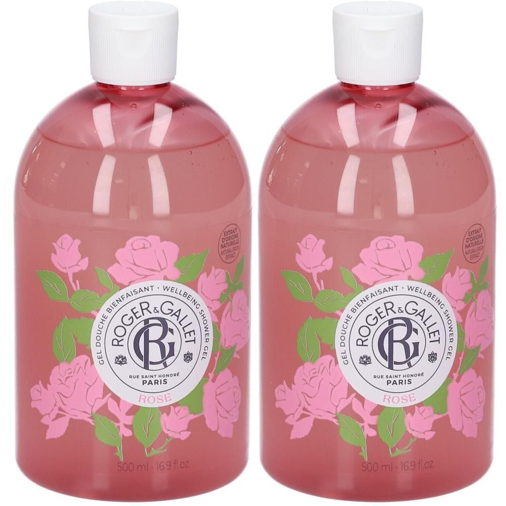 Roger & Gallet Gel Doccia di Benessere Rose 2x500 ml