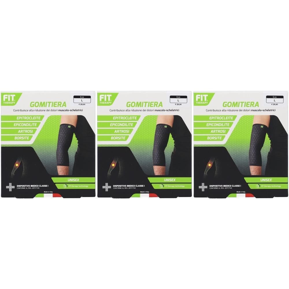 Fit Therapy Gomitiera Colore Nero Taglia L 3x1 St