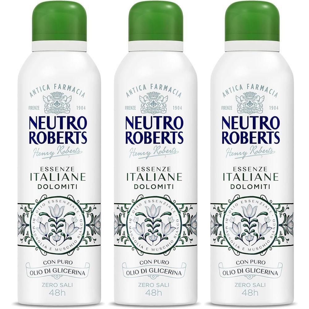 NEUTRO ROBERTS ESSENZE ITALIANE DEODORANTE SPRAY DOLOMITI 200ml 3x200