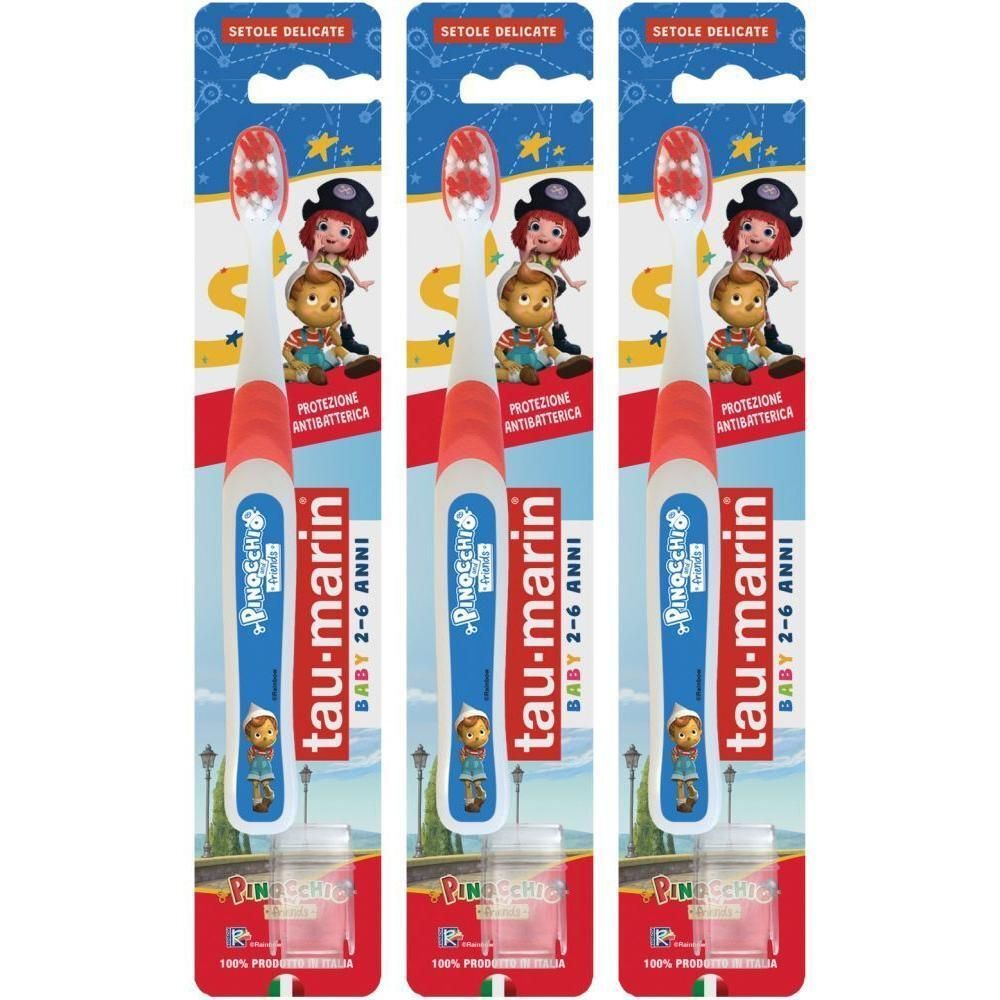 Tau-Marin Spazzolino Baby 2-6 Anni Pinocchio 3x1 St