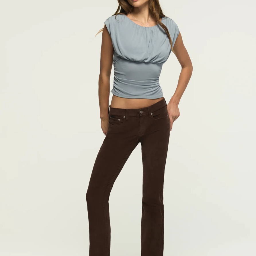 Lucky Brand Mid Rise Corduroy Sweet Boot - Women's Pants Denim Bootcut Jeans in Walnut, Size 28 x 32