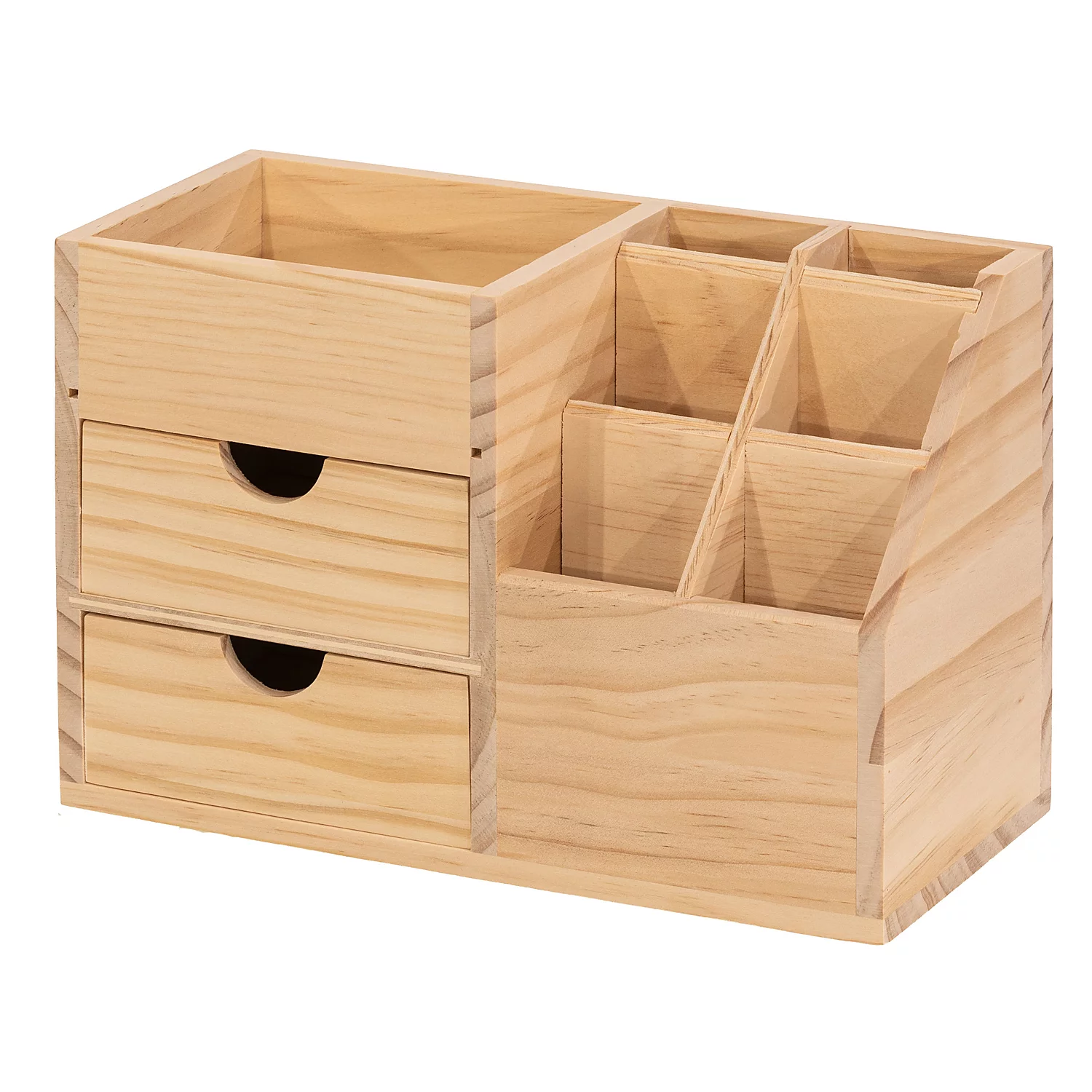 Organiseur de bureau en bois, 25 x 11,2 x 16,5 cm