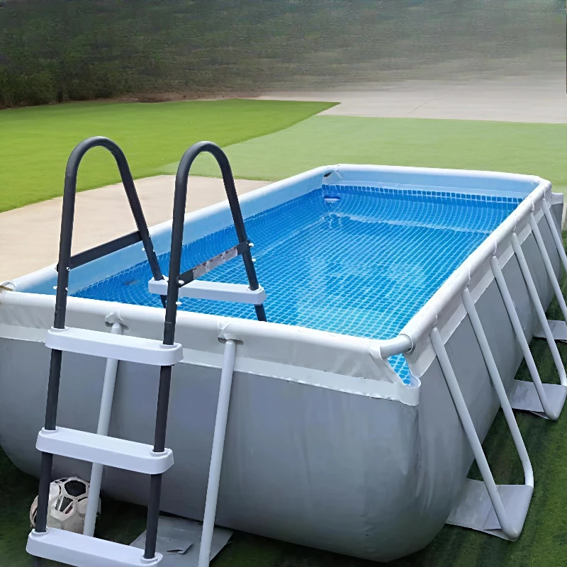 Piscine épaissie de 1 mètre de profondeur, grande piscine familiale pour cour, piscine pour adultes avec support, piscine mobile extérieure pour enfants