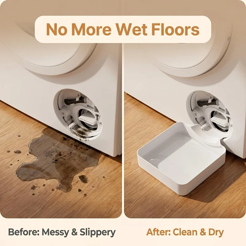 1 PCS Washing Machine Drain Outlet Water Box, Drainage Tray, To Prevent Water Overflow on the Washing Machine Room Floor Keep