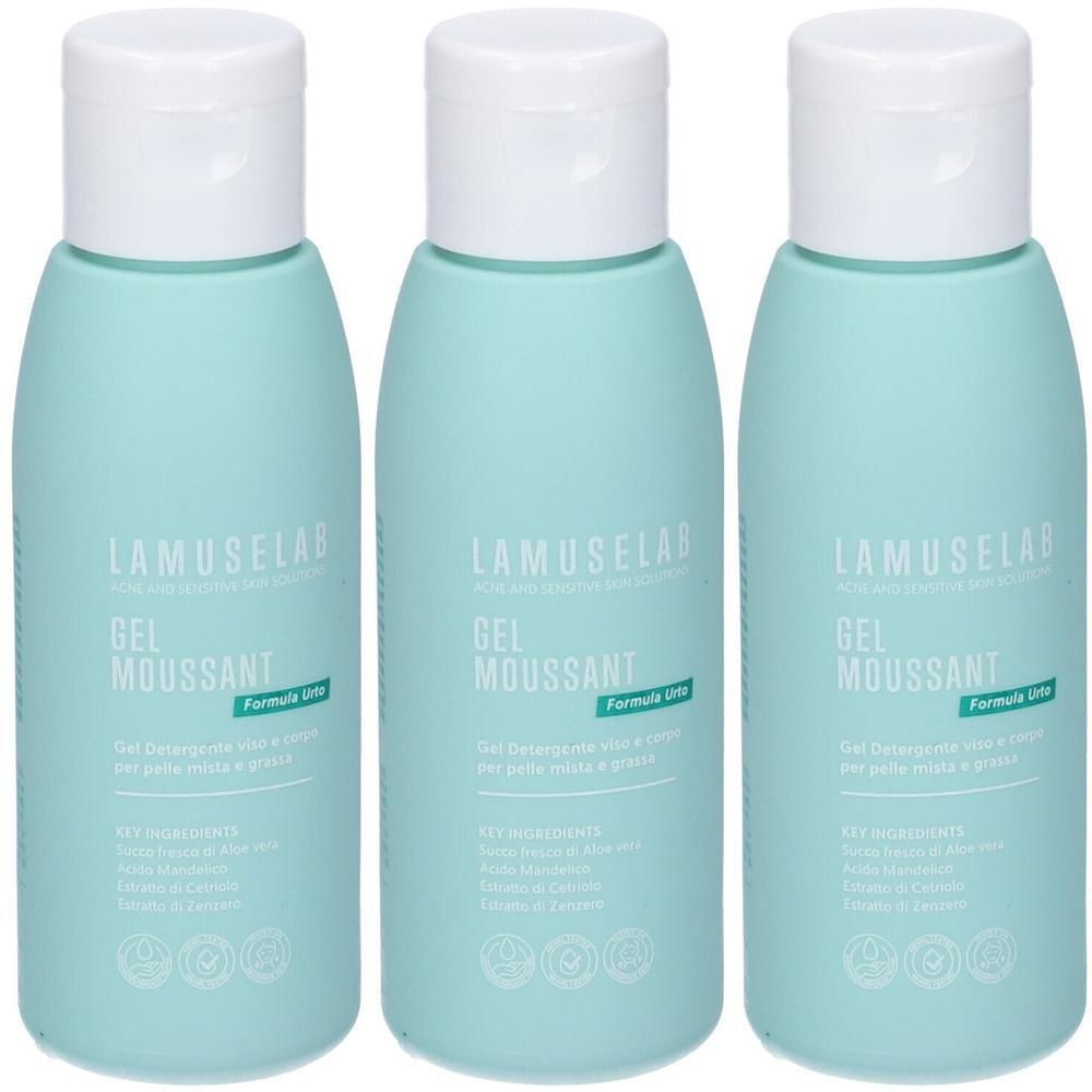Lamuselab Gel Detergente Viso e Corpo 100 ml 3x100