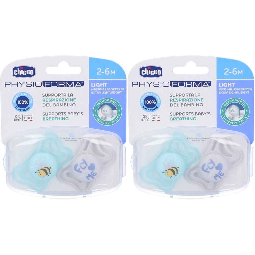Chicco Physioforma Light Succhietto Azzurro 2-6 Mesi 2x1 St
