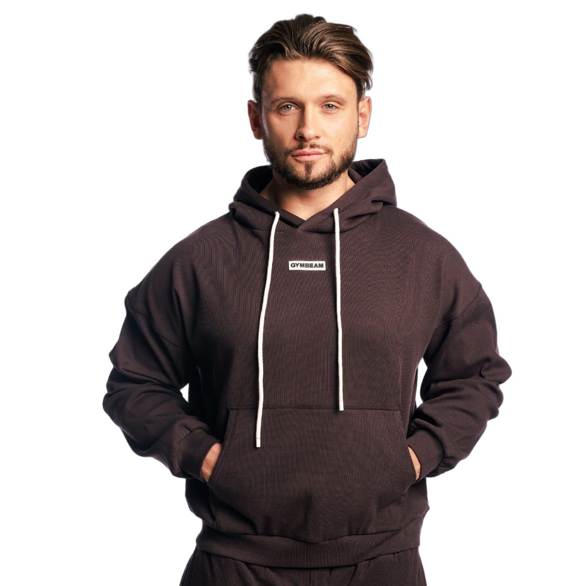 Felpa uomo Aura oversize con cappuccio Brown 1 St