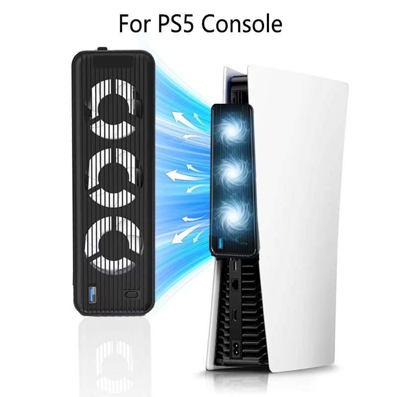 Ventilateur de refroidissement externe pour console PS5, support vertical, refroidissement externe pour console de jeu PlayStation PS5, accessoires pour console de jeu.