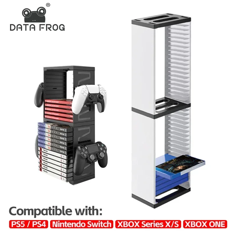 DATA FROG Multi-layer Game Disc Storage Tower Universal Game Disk Holder For Xbox Series X Xbox One PS5 PS4 Game Accessory Organ