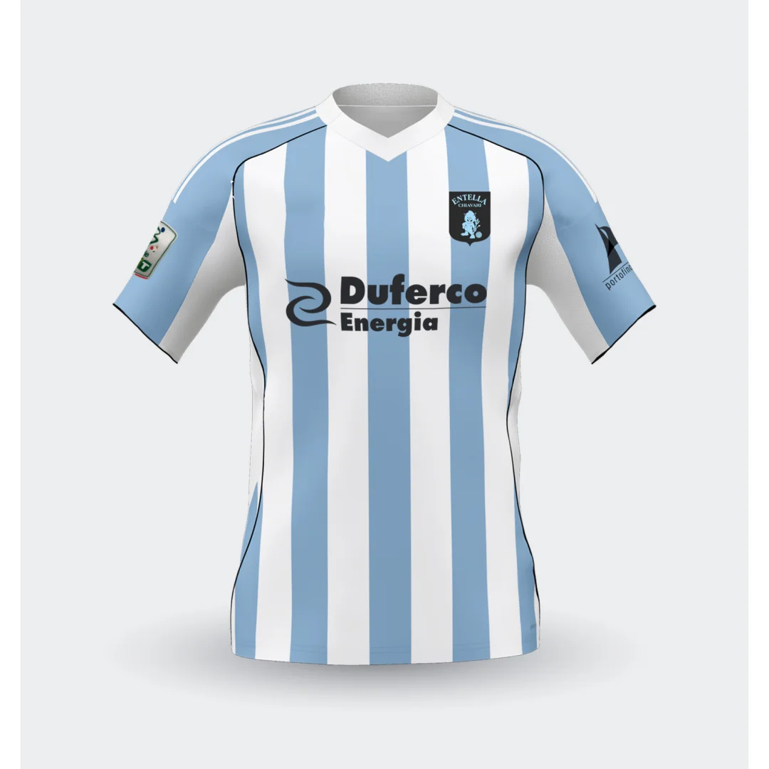 Maillot de football domicile Virtus Entella 25-26 ACD, tenue de match, T-shirt sport d'été pour homme, vêtements pour enfant, tee-shirt Y2K pour femme ﻿