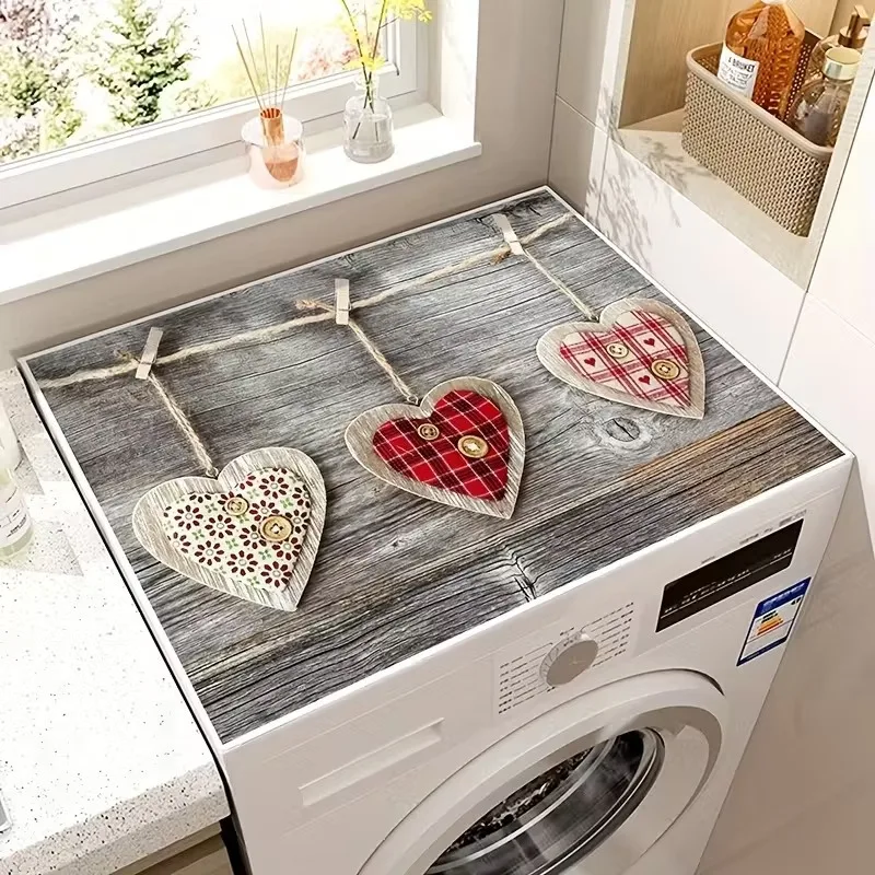 Vikama Sunflower Love Waschmaschine Trockner Staubschutz Kreative Waschmaschine Staubschutz Pad Schnell trocknende saugfähige Schutzmatte