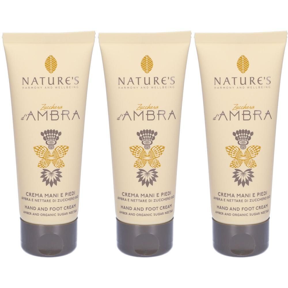NATURE'S Zucchero D'ambra Crema Mani e Piedi 3x75 ml