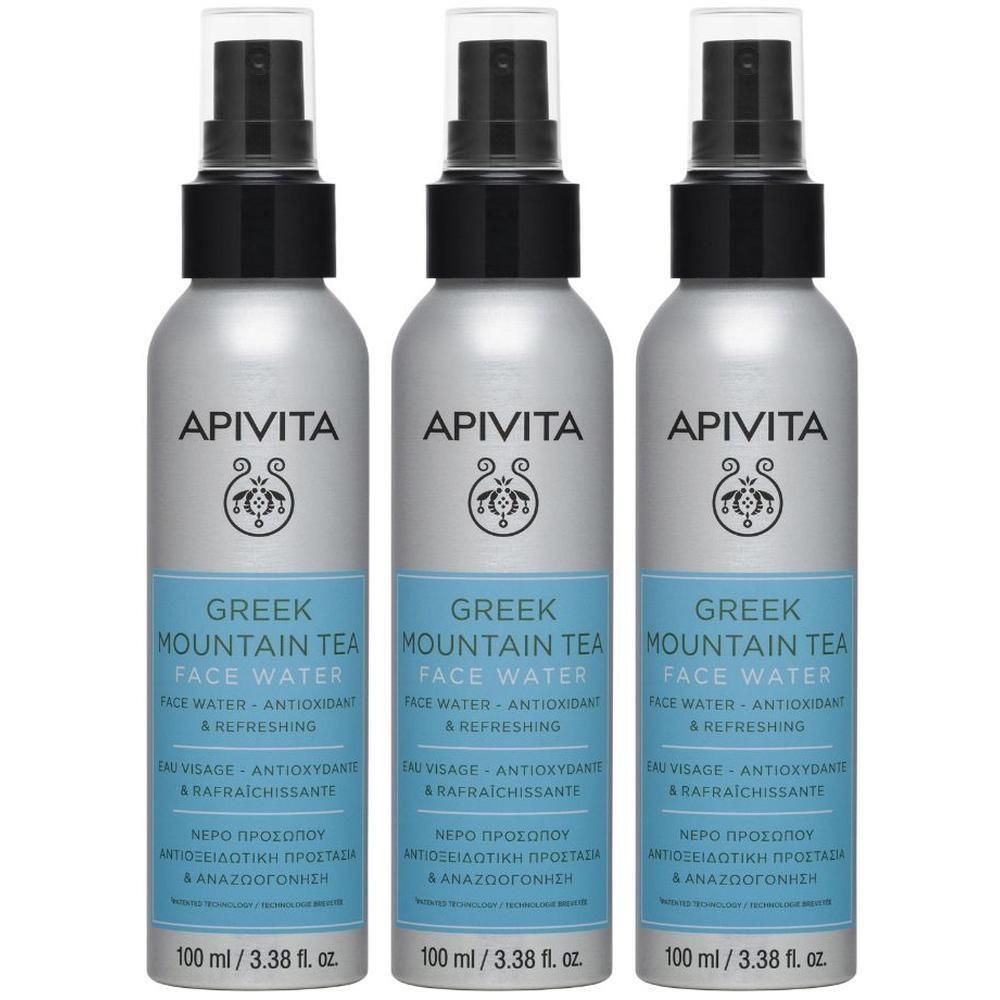 Apivita Tonico viso al Tè Greco Di Montagna e Aloe Idrata, Lenisce, pe