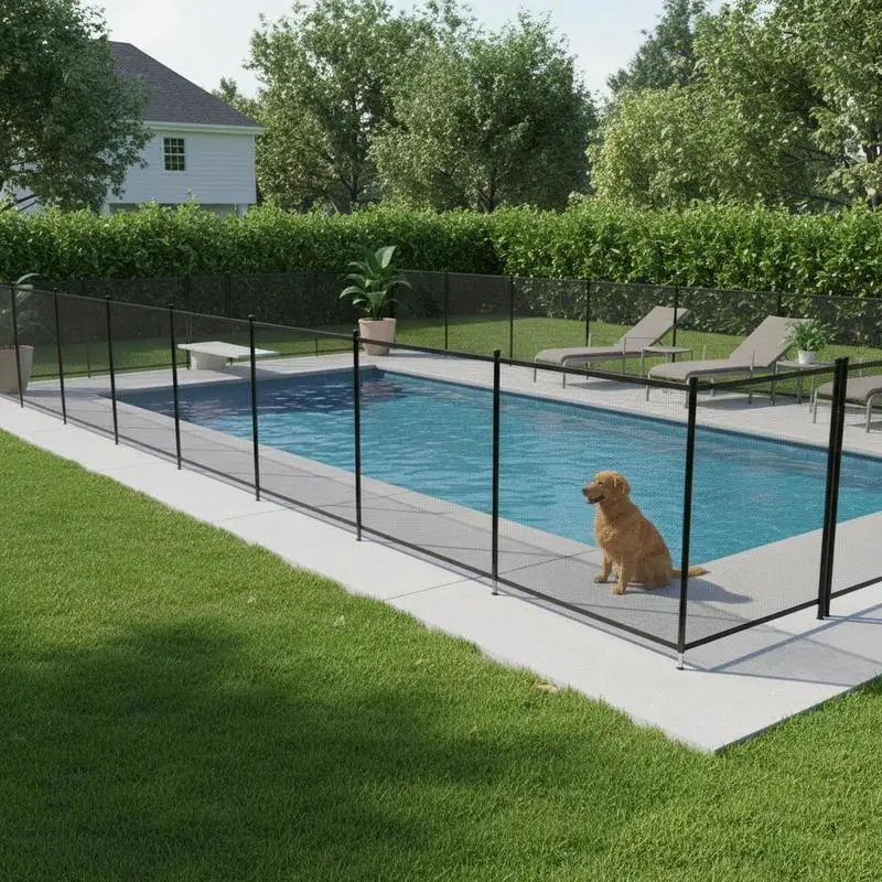 Clôture de piscine, clôture de piscine amovible pour la sécurité des enfants de 1,21 x 21,95 m, installation facile en DIY, clôture de piscine, filet de clôture de piscine en PVC Teslin de 340 g,