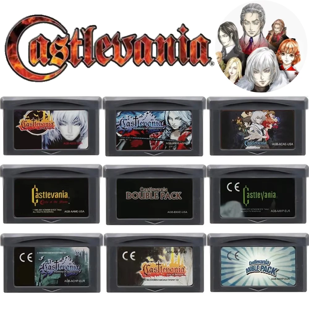 Cartouche de jeu vidéo 32 bits populaire, Console de jeu, carte mémoire, asie du sorgho, Dissonance pour jeu GBASP NDSL Castlevania GBA
