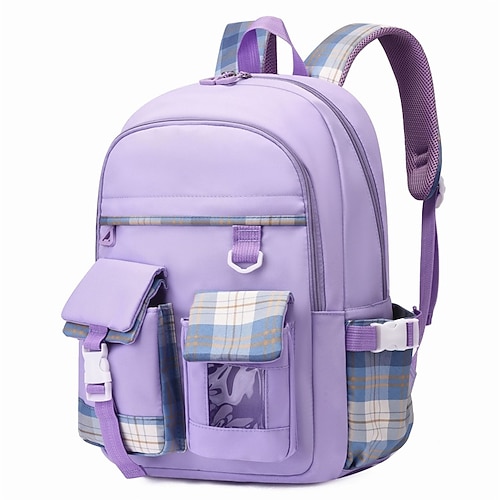 zaino da scuola bookbag multicolor per ragazze studentesse donna resistente all'acqua resistente all'usura borsa da scuola in tessuto oxford in poliestere di grande capacità zaino zaino 12 5,9 17
