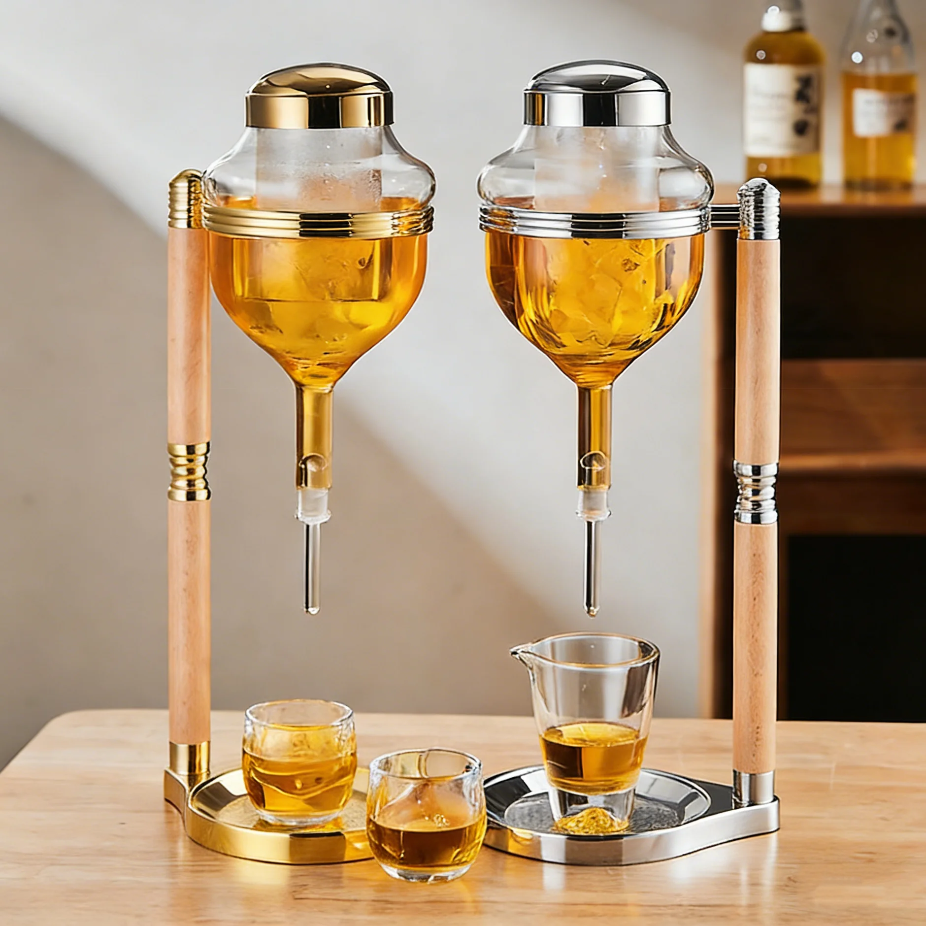 GIEMZA-Distributeur de vin glacé de style japonais, pichet à saké, compte-gouttes, refroidisseur, carafe à vin, champagne glacé