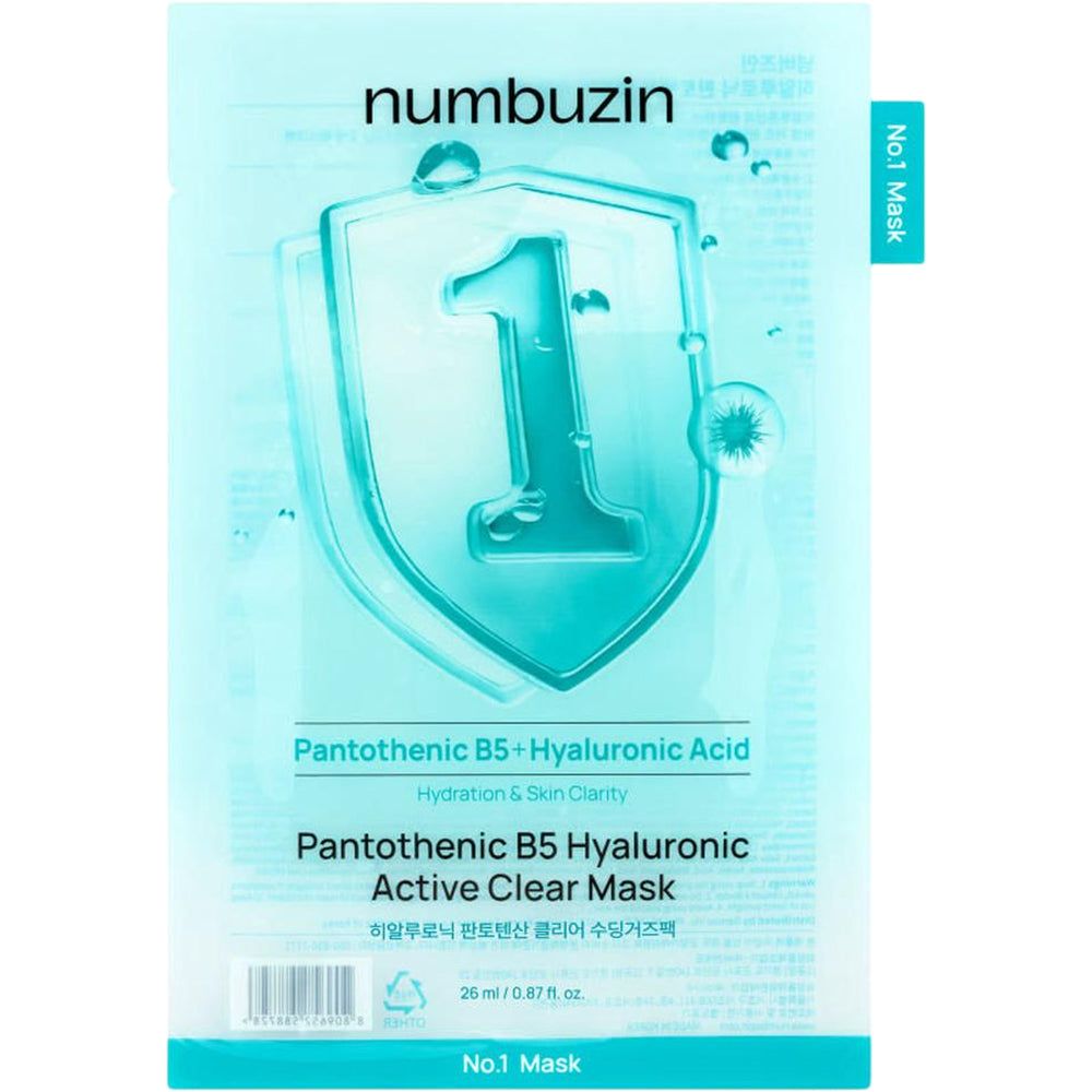 NUMBUZIN Nr.1 Maschera attiva a base di acido pantotenico B5, ialuroni