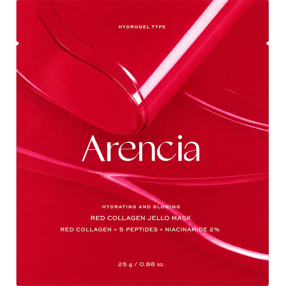 Maschera idratante in hydrogel al collagene rosso ARENCIA 1 pz viso