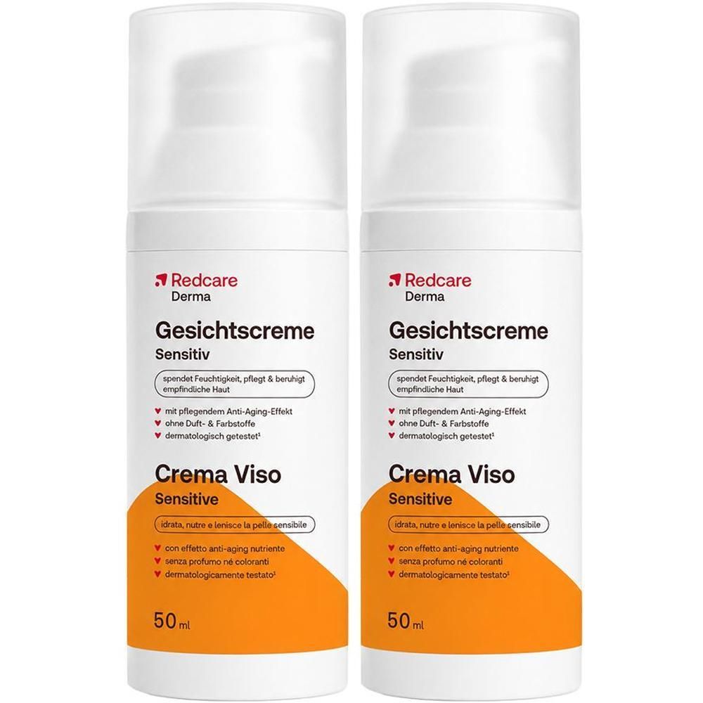 Redcare Derma Crema Viso Sensitive 2x50 ml