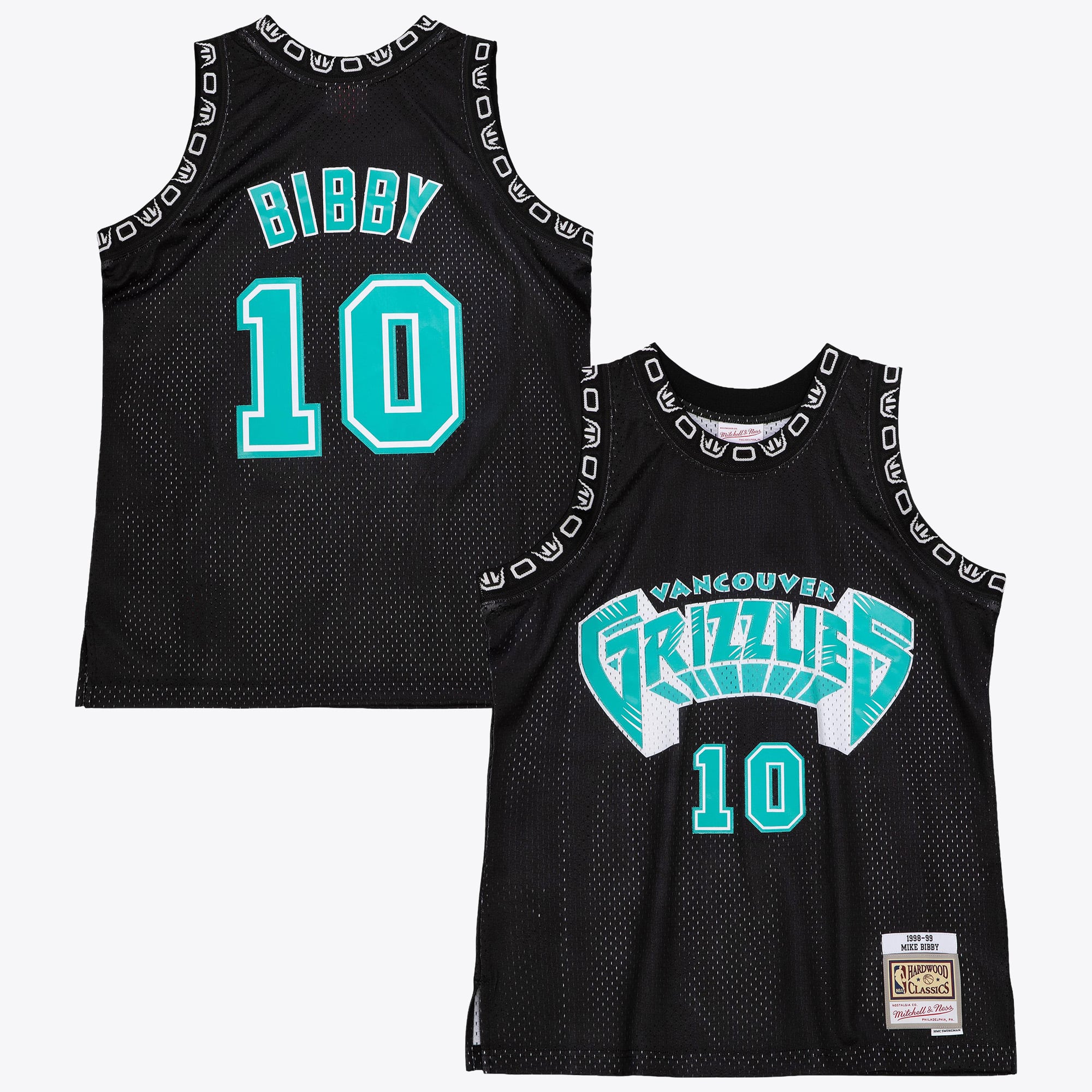 Maillot Swingman noir de Mike Bibby, couleurs de l'équipe, des Grizzlies de Vancouver (Mitchell & Ness, 1998) - Homme Taille: M