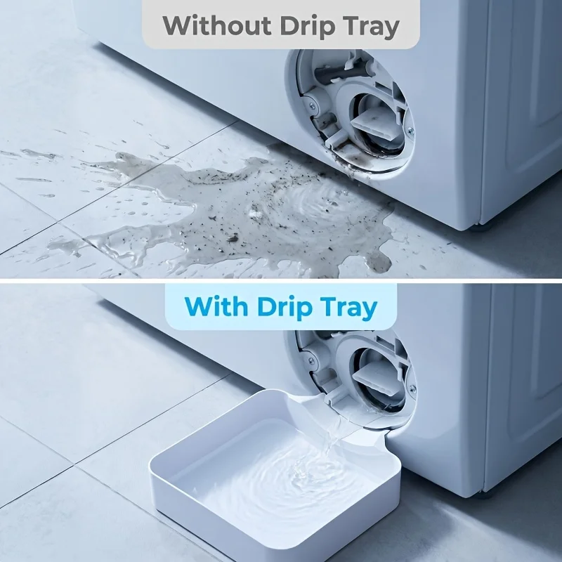 1 PCS Washing Machine Drain Outlet Water Box, Drainage Tray, To Prevent Water Overflow on the Washing Machine Room Floor Keep