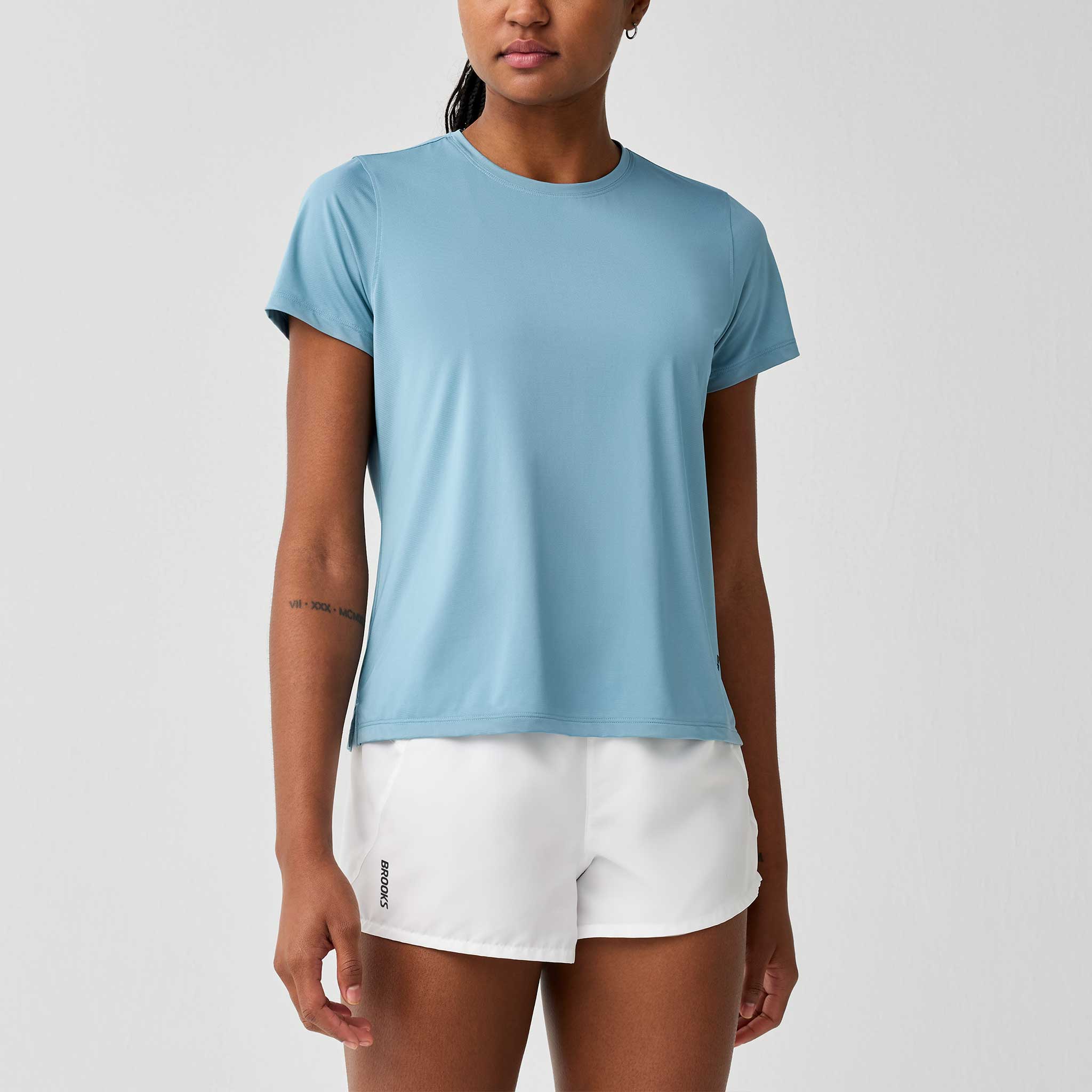 Brooks Dash Short Sleeve Women's Running Apparel Blue Haze