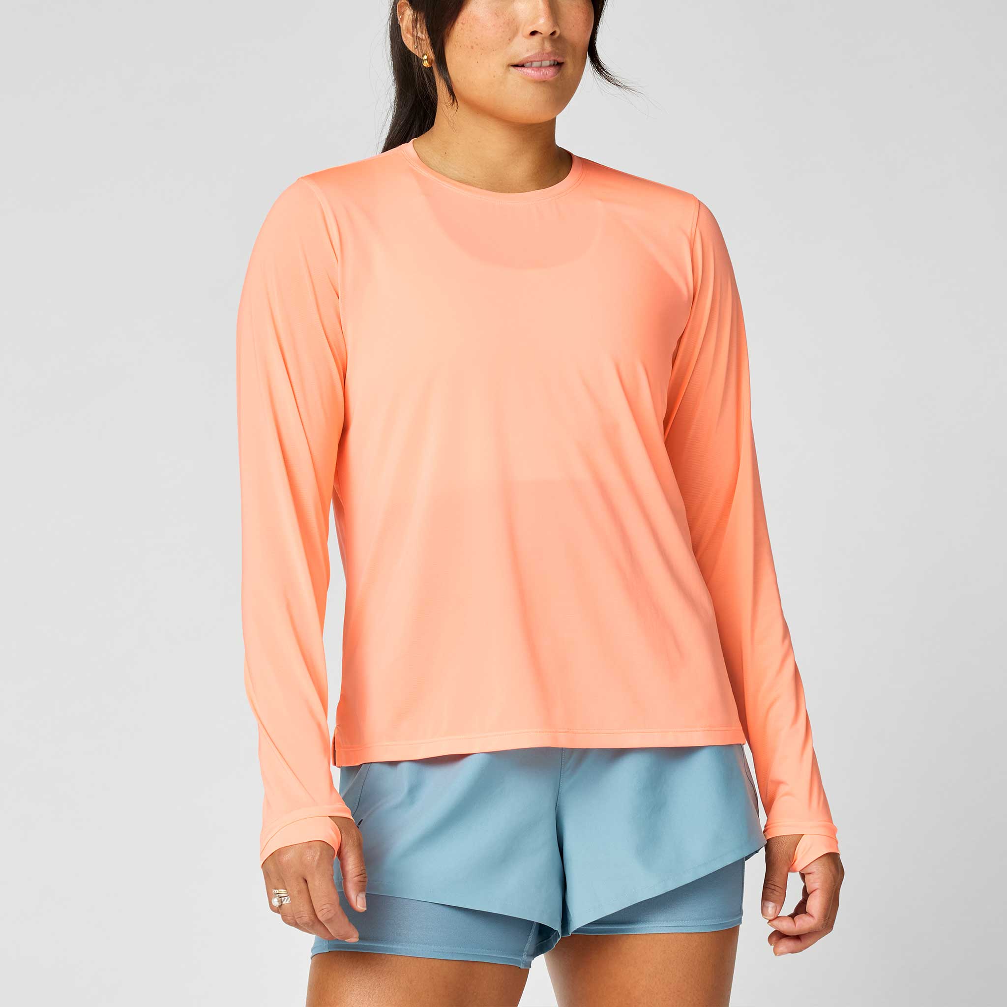 Brooks Dash Long Sleeve Women's Running Apparel Cyber Peach