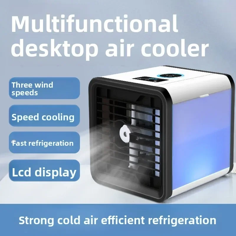 Mini-refroidisseur par pulvérisation, ventilateur climatiseur de bureau domestique, ventilateur climatiseur mobile USB portable avec chargeur