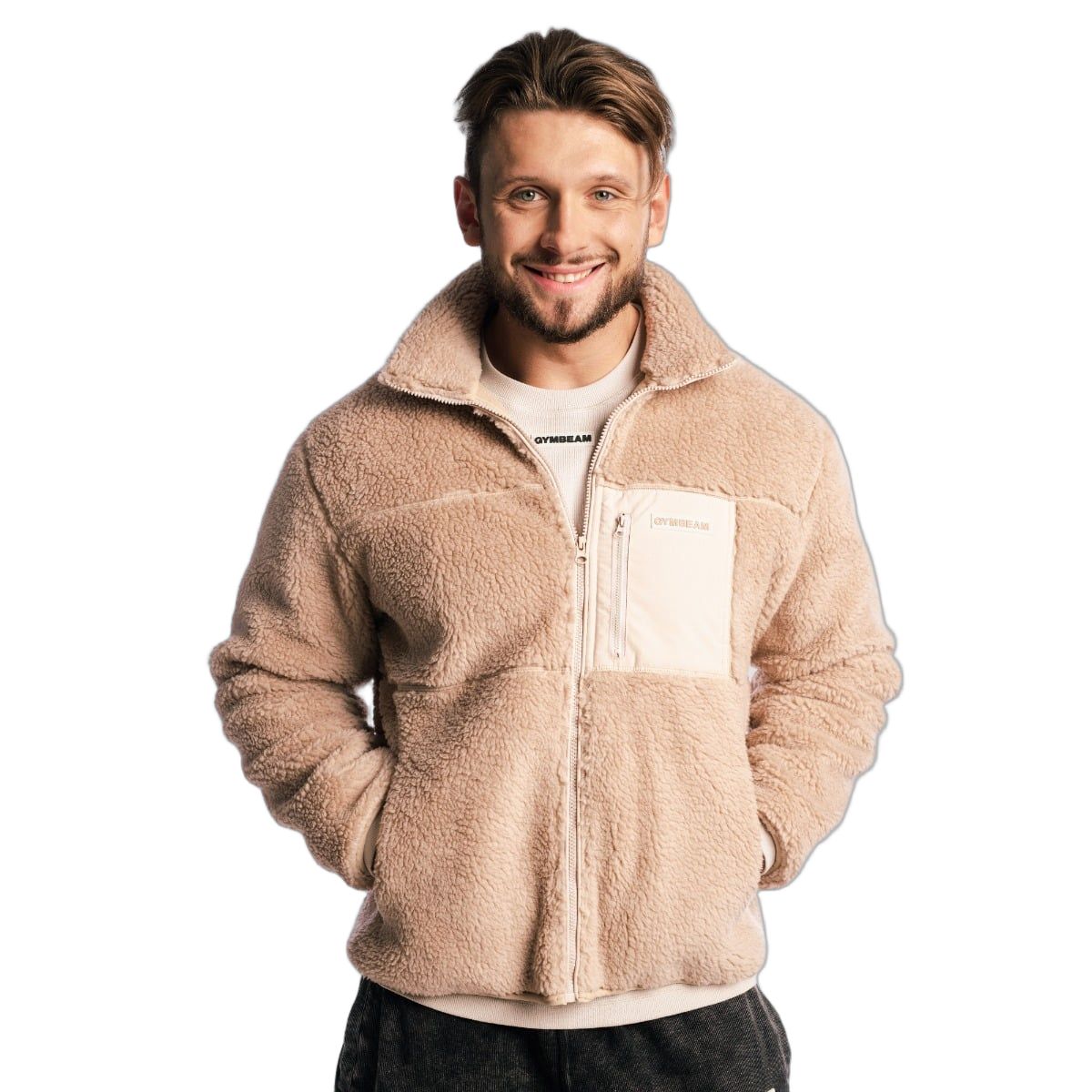 Giacca Sherpa uomo oversize con zip Canyon 1 St