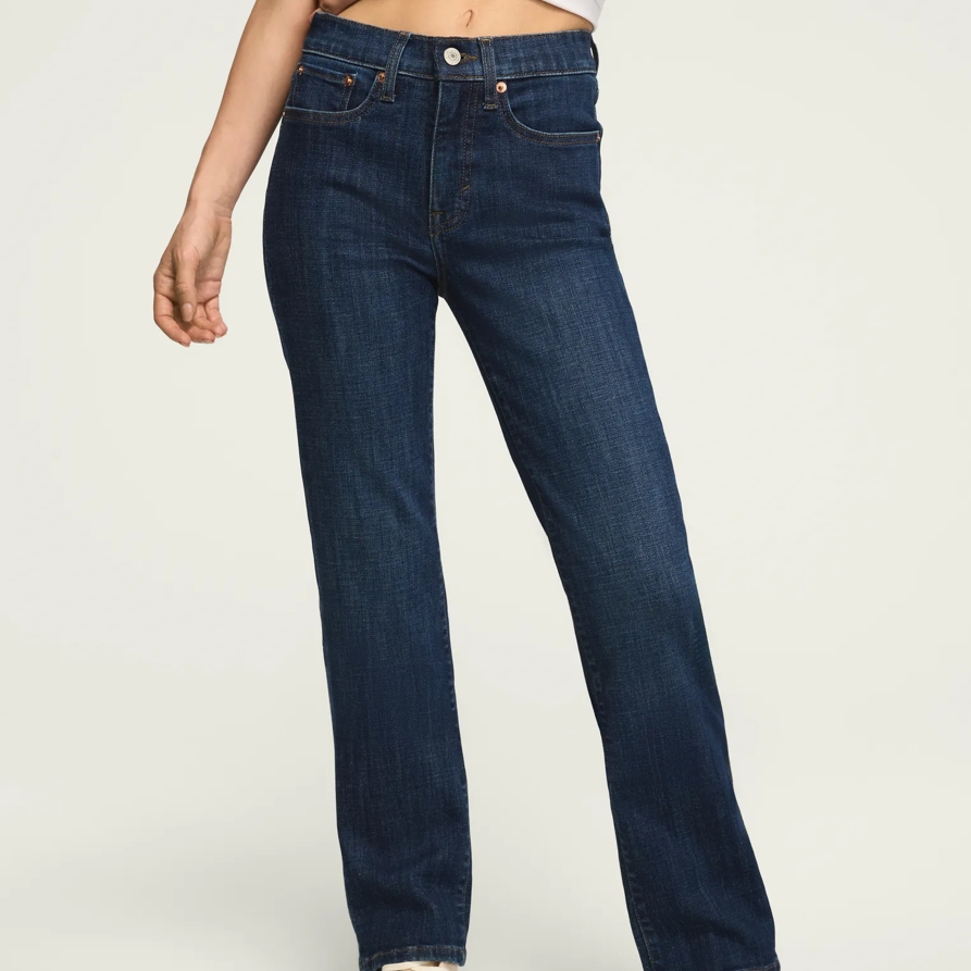 Lucky Brand High Rise Zoe Straight - Women's Pants Denim Straight Leg Jeans in Dearest Wash, Size 25 x 29