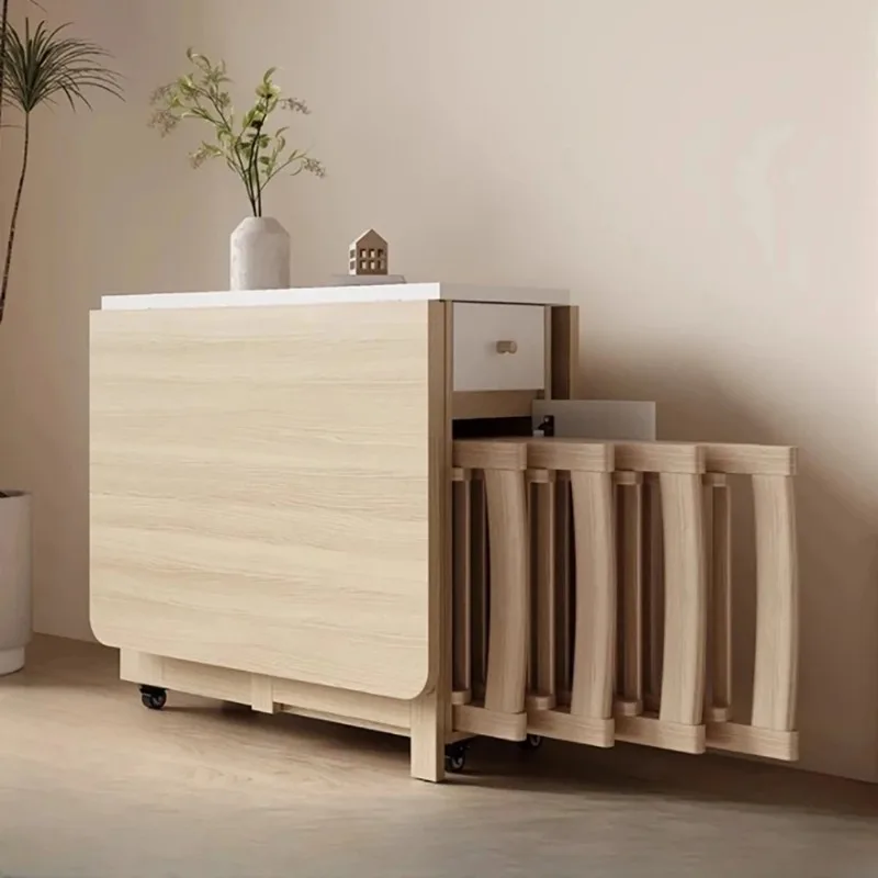 Klappbares Esstisch-Set, 6 Stühle, luxuriöser quadratischer Vintage-Esstisch, Extensio Nordic Mesas Y Sillas De Comedor, Küchenmöbel