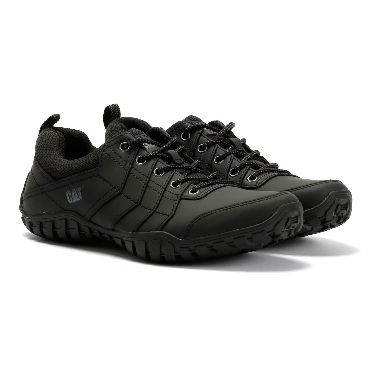 Caterpillar Instruct Wildleder Herrenschuhe in Schwarz mit Schnürung