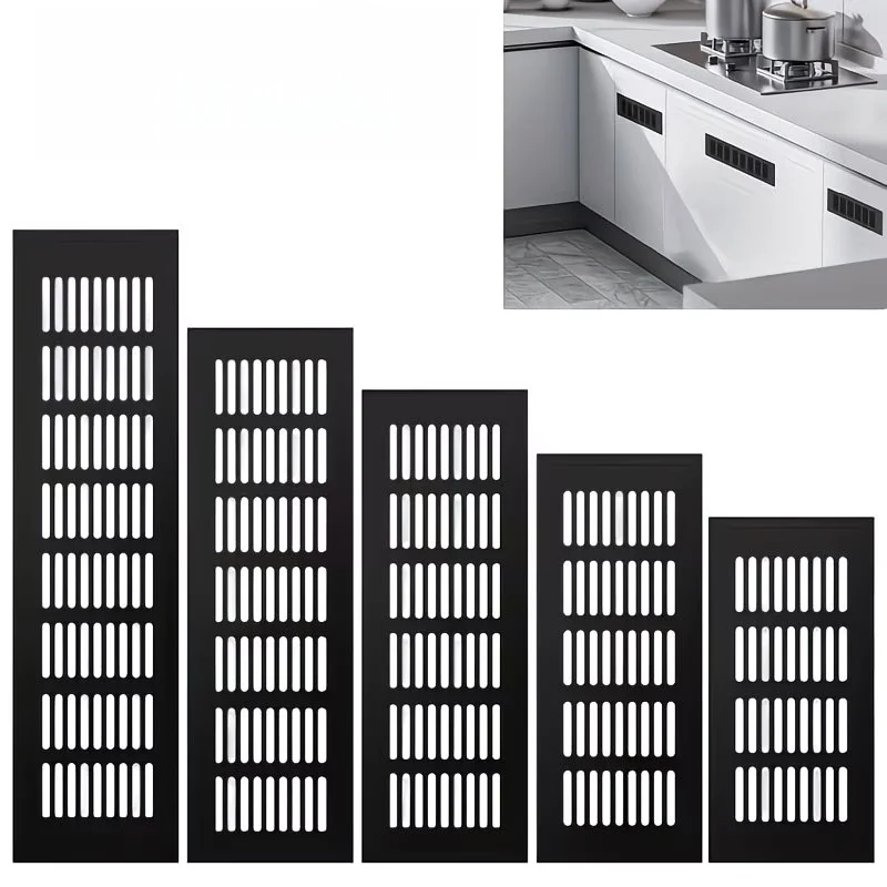 Lüftungsgitter aus Aluminiumlegierung, dekorative Abdeckung, Lüftungsplatte für Türen, Abluft, Gasauslass, Schranktürbelüftung