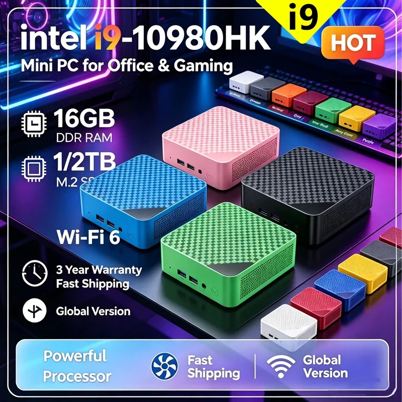 2026 Intel N150 Mini PC Portable Computer 16GB 32GB RAM 1TB 2TB SSD Gaming PC Windows 11 Pro Wifi 6 BT5.2 Office Study Gamer PC