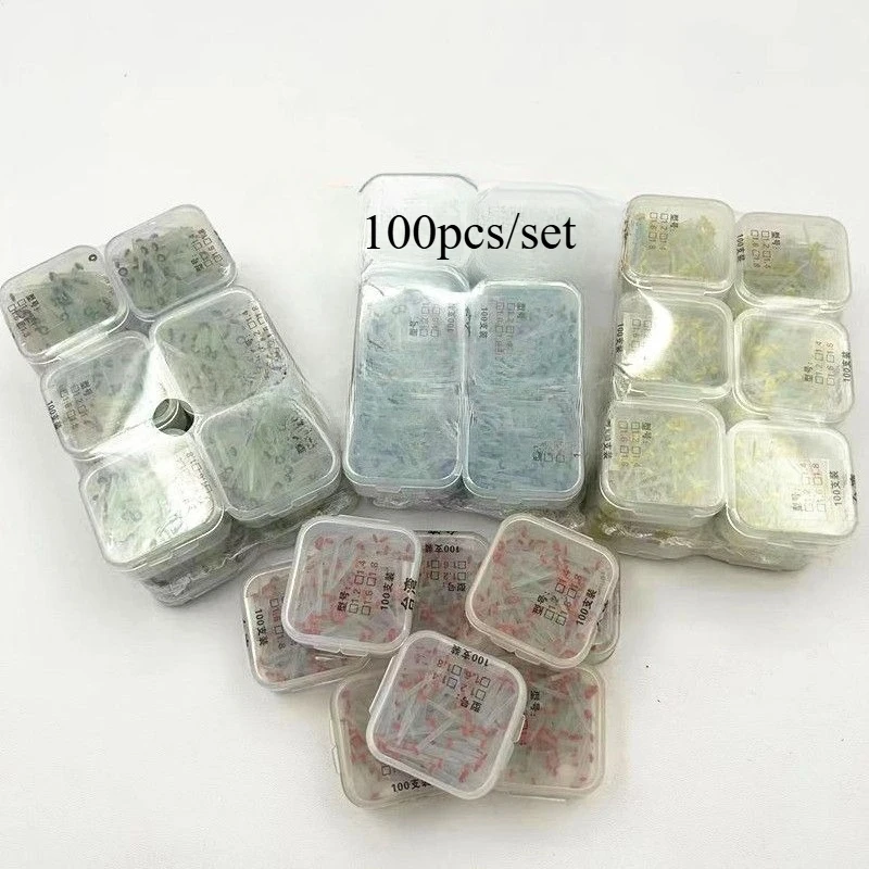 Matériau de restauration dentaire en Fiber de Quartz, 100 pièces, Fixation de renfort Oral, remplissage du Canal radiculaire, matériaux dentaires, consommables buccaux
